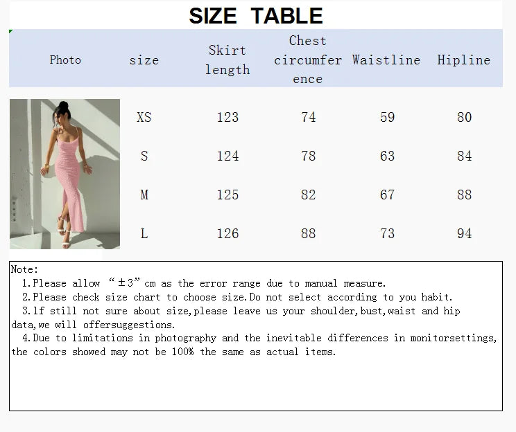 Elegant and romantic long dress for ladies with thin shoulder straps, a cinched waist and a slim figure, made of textured fabric