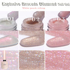 1-3pcs PSK 2025 New Whitening Purple Glass Beads Starry Crystal Nail Art Purple Glass Bead Cat Eye Gel Nail Polish Nail Supplies