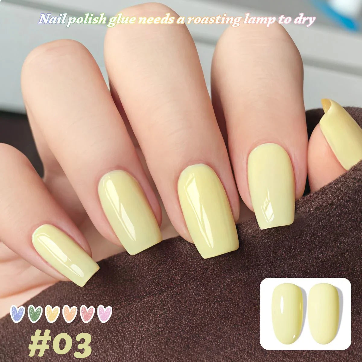 1-16pcs PSK Afternoon Sweetheart Gel Nail Polish Yellow Nails Macaron Sweetheart Color Series Whitening Nail Art Nail Supplies