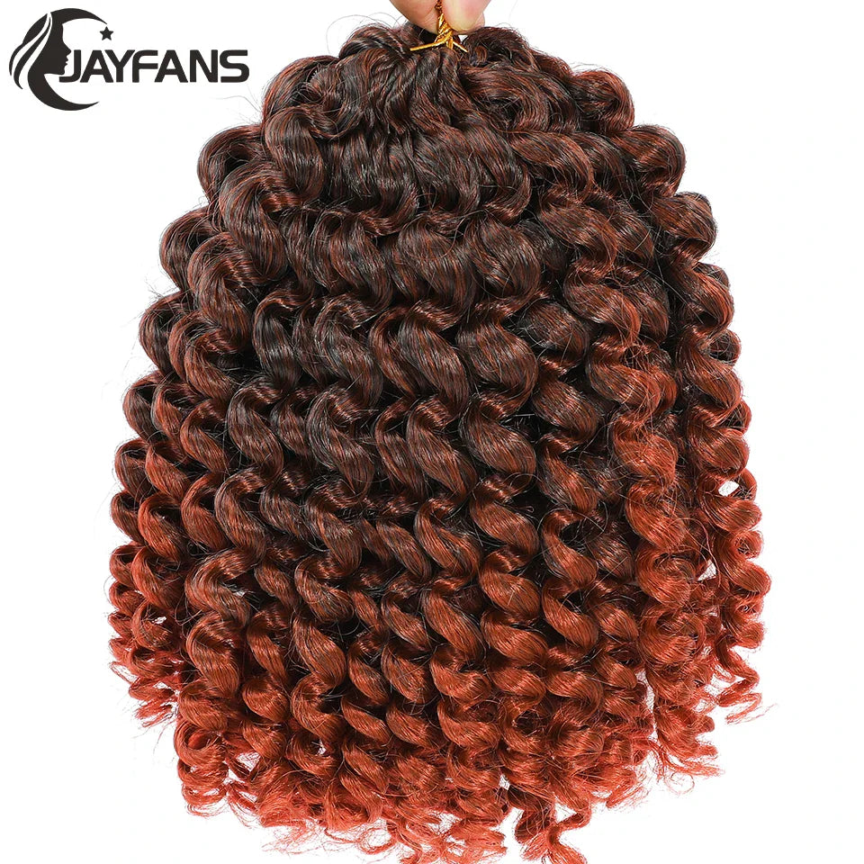 1- 5 Packs 8 inch Jumpy Wand Curl Jamaican Bounce Crochet Hair Natural Black Wand Curls Crochet Hair Short Curly Crochet Braids