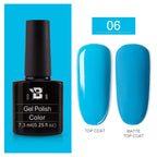 AWStorG15ml 2 IN 1 Crystal Top Coat Transparent Soak Off UV LED Nails Art Manicure Gel Nail Polish Varnishes Primer Function Gel