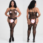 2024 New Plus Size Bodystocking Bodysuits For Women Sexy Fishnet Lingerie Babydoll Dress Porno Underwear Mesh Stockings For Sex