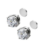 2pcs Punk Mens Strong Magnet Magnetic Ear Stud Set, Non Piercing Earrings Fake Cross Earrings Gift For Boyfriend Lover Jewelry