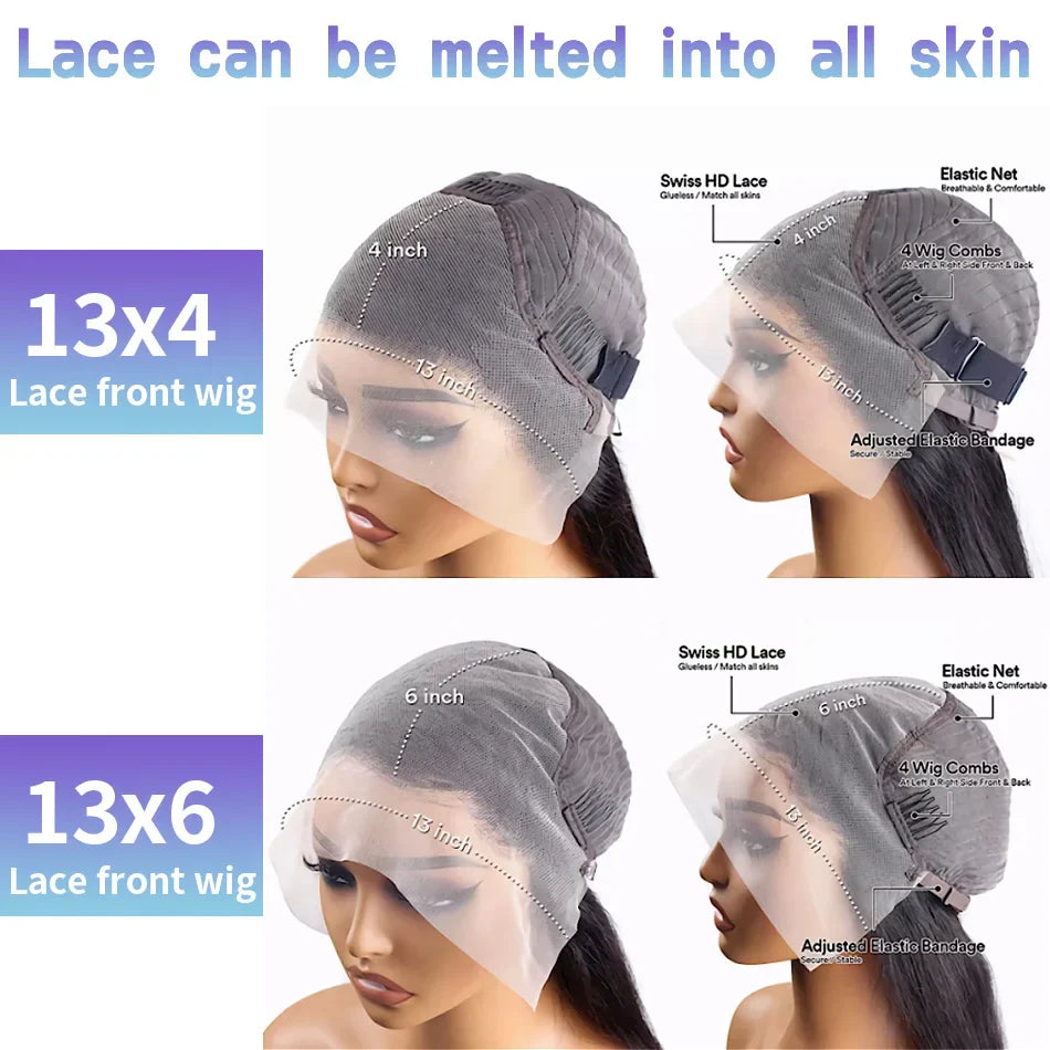 13X4 Chocolate Brown Curly Lace Front Wigs Colored 100% Human Hair Wigs Pre Plucked Deep Wave 13X6 Hd Lace Frontal Brazilian Wig