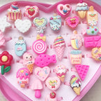 10pcs/lot Children's Cartoon Rings Candy Flower Animal Bow Shape Ring Set Mix Finger Jewellery Rings Kid Girls Toys Anillo