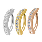 1pc Curved Navel Piercing Zircon Beach Belly Button Ring Surgical Steel Bar Navel Stud for Women Sexy Body Piercing Jewelry gift