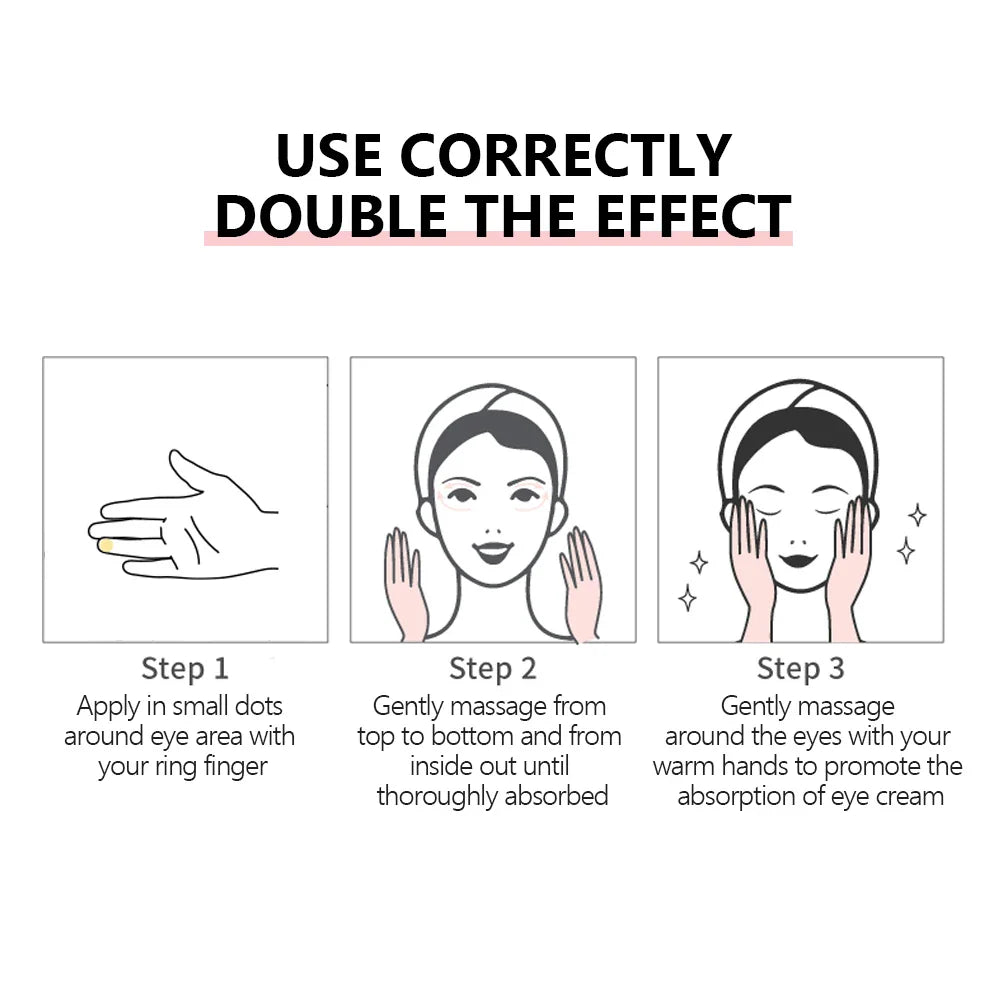 Anti Wrinkle Retinol Eye Serum Dark Circle Eye Bags Remover Whitening Brightening Skin Moisturizer Lightening Cream Eye Care