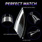 240pcs XS Fake Nails Short Square/Almond False Nail Tips Half Matte Acrylic Square Fingernails DIY For Manicure Extension Tools