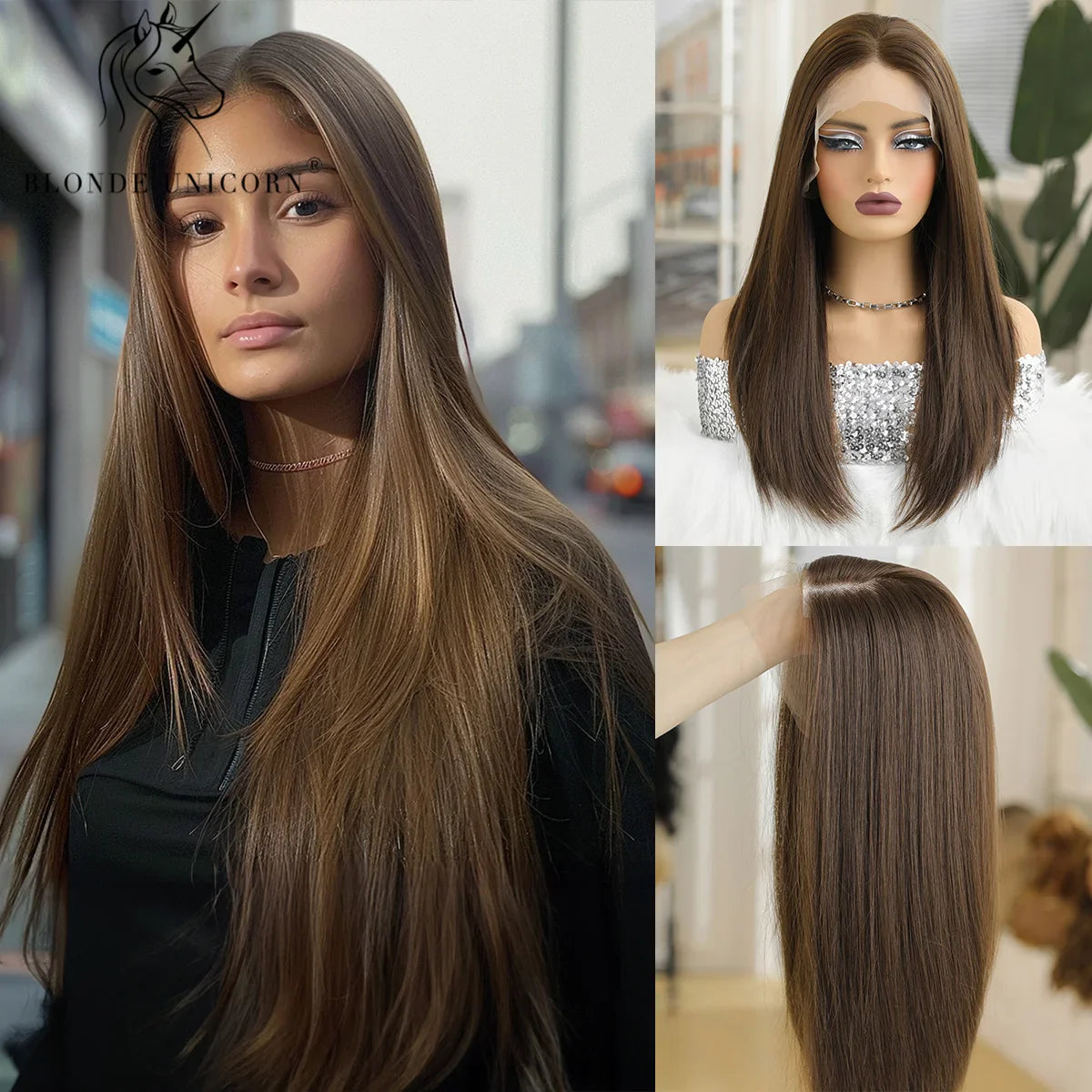 13x6 Lace Front Wig Blonde Wave Synthetic Wigs for Women Daily Party Cosplay Use Heat Resistant Fiber Hair