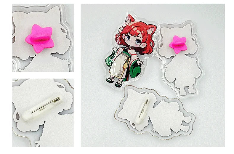 Custom Acrylic Brooches Popular Fashion Clothing Bags Accessories Kids DIY Personalized Design women fathers day gifts Pins
