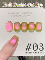 1-3pcs PSK 2025 New Whitening Purple Glass Beads Starry Crystal Nail Art Purple Glass Bead Cat Eye Gel Nail Polish Nail Supplies