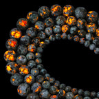 4-12mm AA Yooperlite Natural Flame Stone Beads Round Spacer Beads For Jewelry Making Supplies Diy Charms Bracelets Accessories