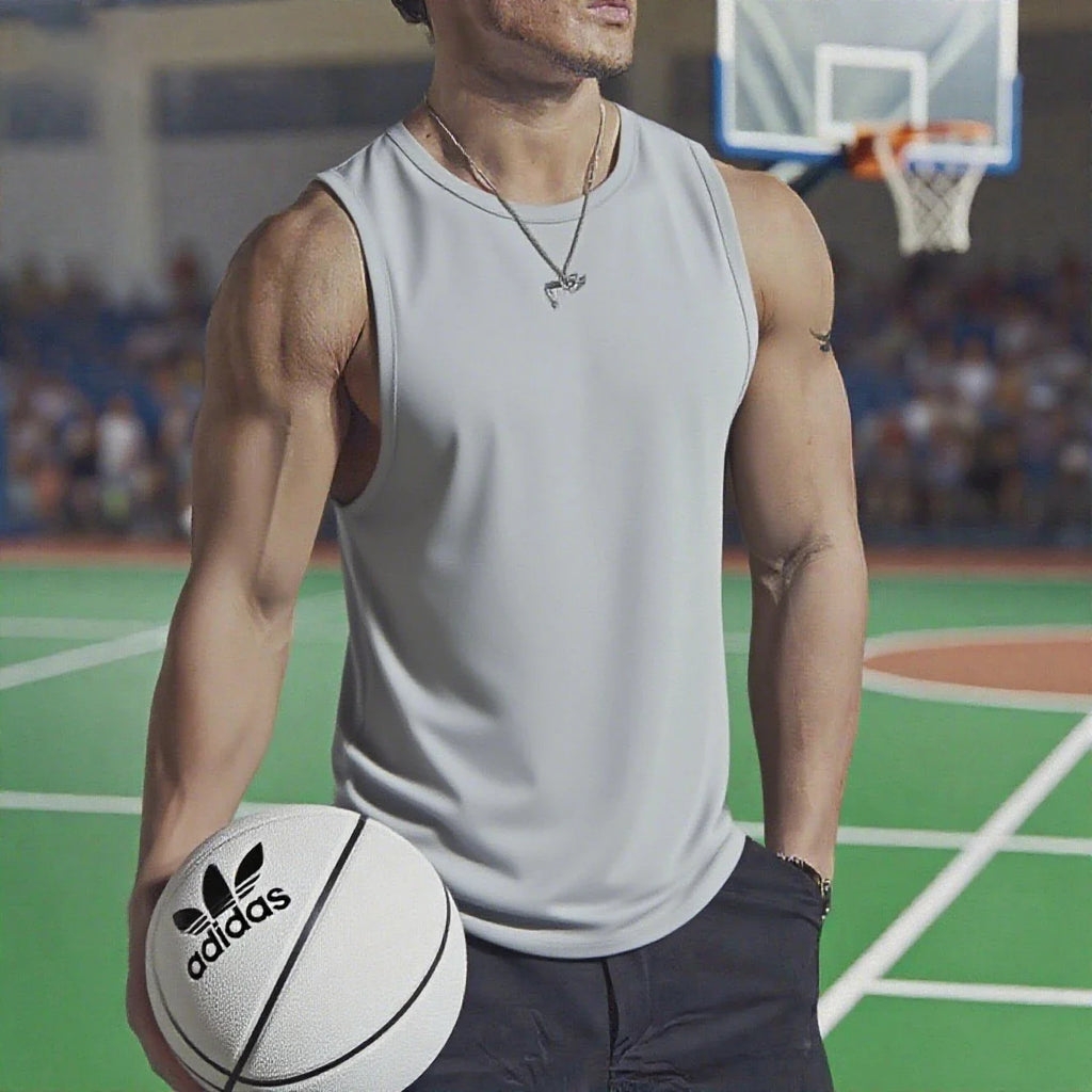 2025 New Summer Marathon Quick Dry Sports Tank Top Men's Sleeveless Tank Top Running Training Basketball Loose Fit Tank Top