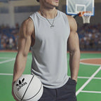 2025 New Summer Marathon Quick Dry Sports Tank Top Men's Sleeveless Tank Top Running Training Basketball Loose Fit Tank Top