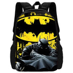 Child Superhero Batmans School Backpack with Lunch Bags ,Pencil Bags ,School Bags for Boys Girls Best Gift