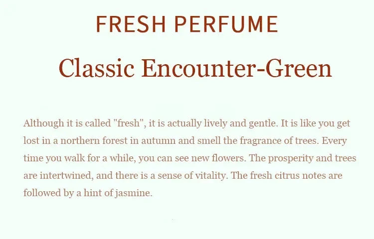 100ml Women Perfume classic light perfumeFloral Scent Romantic Fragrance Lingering Encounter Light Glamour Fragrance Body Spray