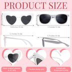 12-60Pcs Wedding Bridal Heart Shaped Sunglasses Party Favors Gift for Guests Bachelorette Hen Party Glasses Bridal Shower Decor