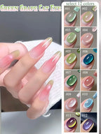 1-3pcs PSK 2025 New Whitening Purple Glass Beads Starry Crystal Nail Art Purple Glass Bead Cat Eye Gel Nail Polish Nail Supplies