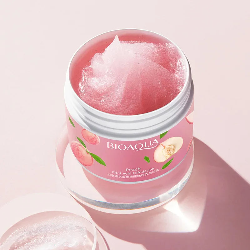 BIOAQUA Peach Extract Fruit Acid Exfoliation Soft Moisturizing Hydrating Facial Skin Care Face Scrub