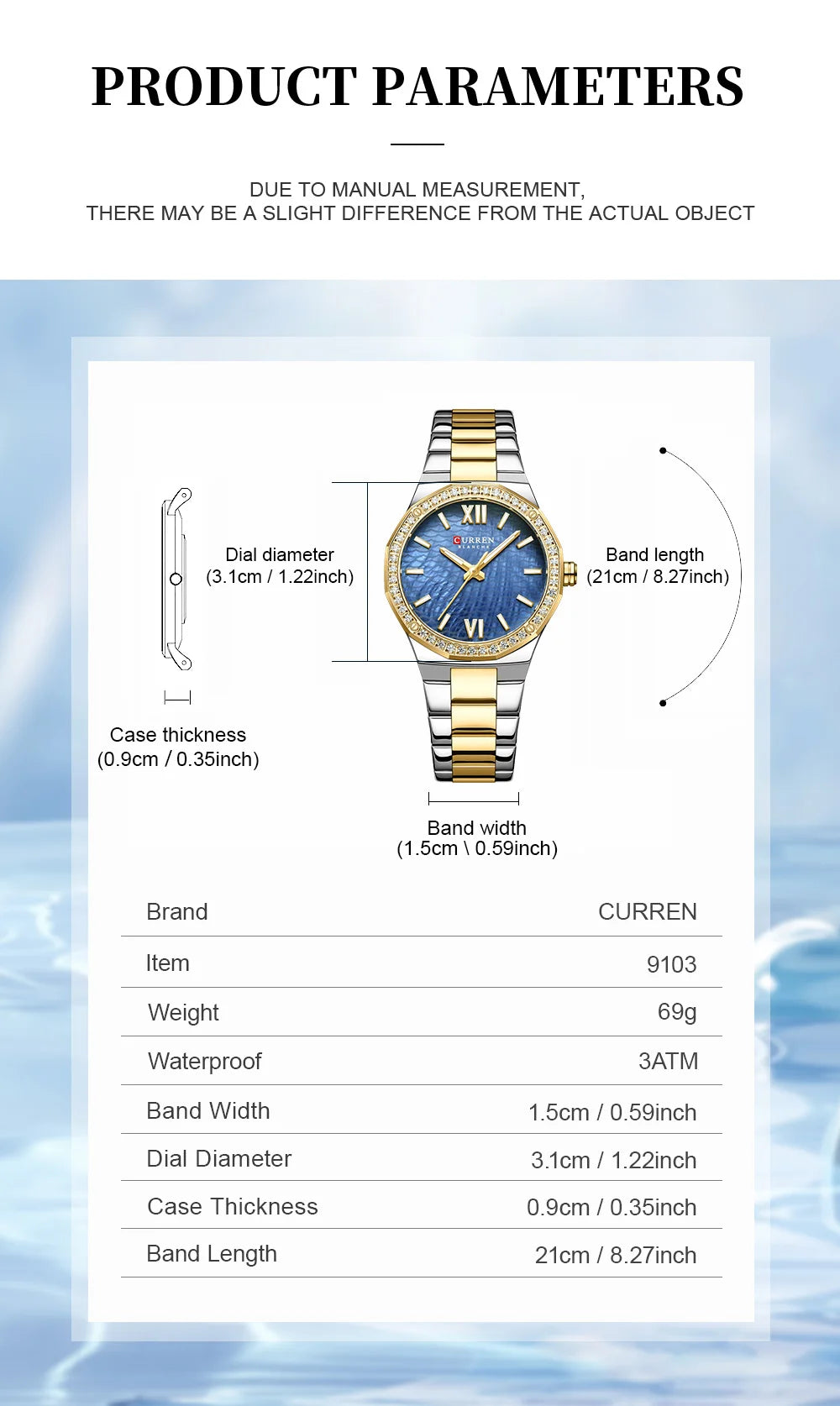 CURREN 2025 Casual Ladies Quartz Wrist Watch Luminous Bracelet Women Watch Clock Luxury Brand Design Women Montre Femme Reloj