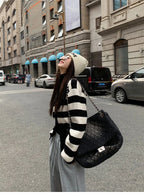 AOSSVIAO Knitted Casual Cardigan 2025 Autumn Winter Elegance Solid Color V-neck Sweater Unique and Niche Slim Fit Tops