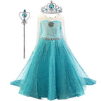 Elsa Dress for Girls 3-10Y Birthday Role Elsa Princess Dress For Kids Halloween 2024 Carnival Easter Party Cosplay Girls Costume