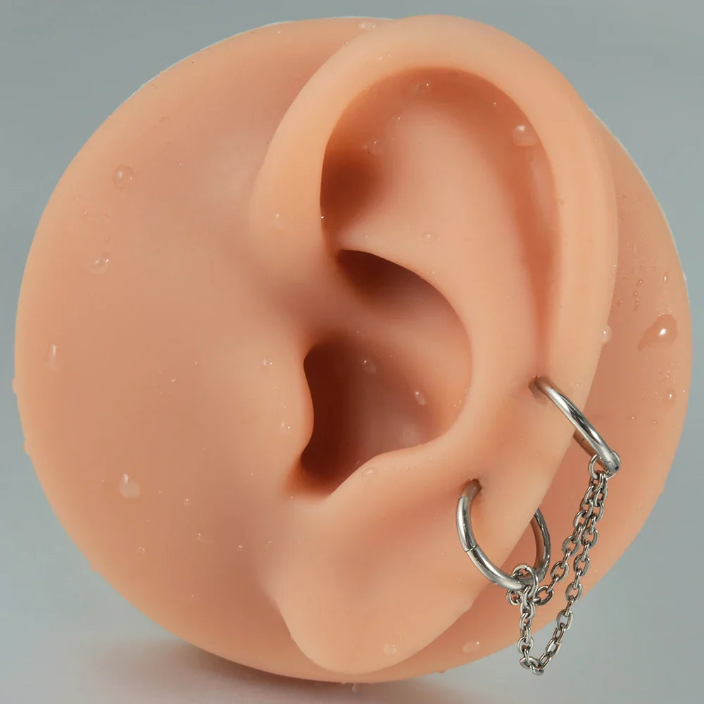 Dreamlee ASTM G23 Titanium Connector Chain For Nose Ring Hoop Clicker Cartilage Helix Body Piercing Jewelry Accessory