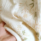 2025 New Spring and Autumn Women's Pajama Set 100% Cotton Crepe Printed Long Sleeve Pants Two Piece Home Suit Set Sleepwear