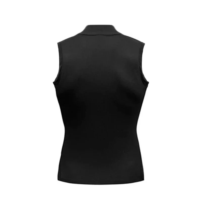 Compression Shirt Men Summer Sportswear Running Vest Elastic Quick Dry Sport Sleeveless Tops Tee Turtleneck Gym Workout Tank Top