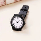 Casual Exam Watch Silicone Strap Simple Women Watch Student Ladies Quartz Wristwatch Waterproof Round Small Dial Clock for Girls