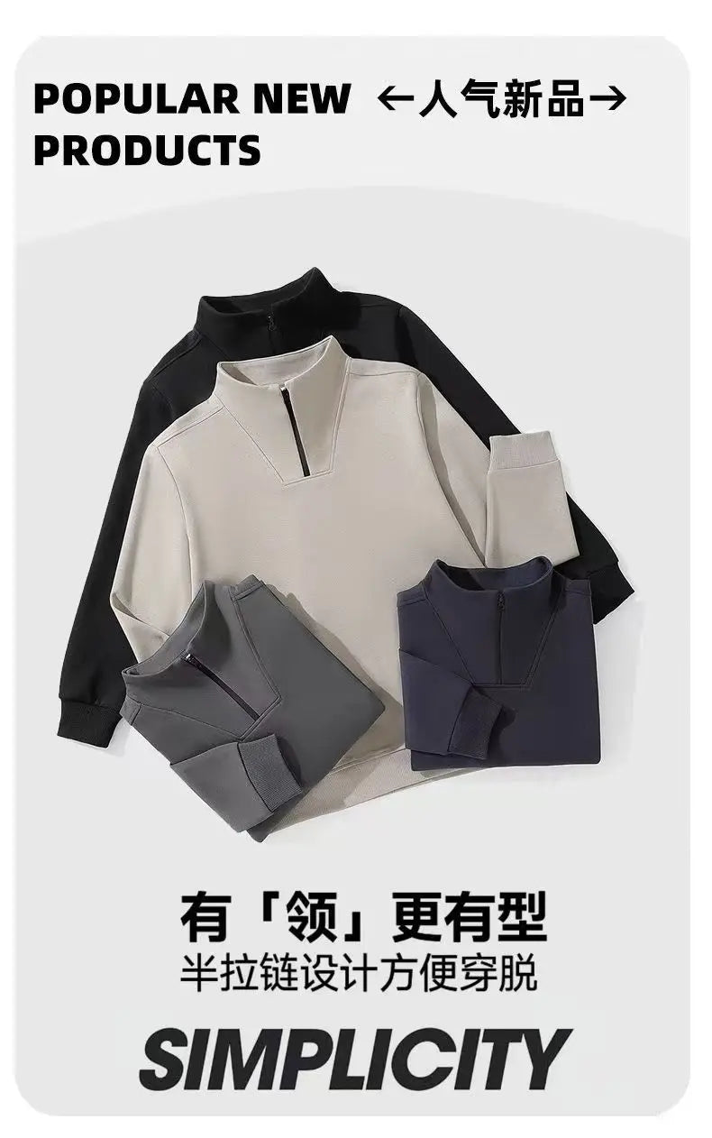 DIY Customized Logo Sweater Men's Loose Size Hoodie Spring/Autumn Cotton Sportswear High Quality Top Men's Hip Hop Zipper Hoodie