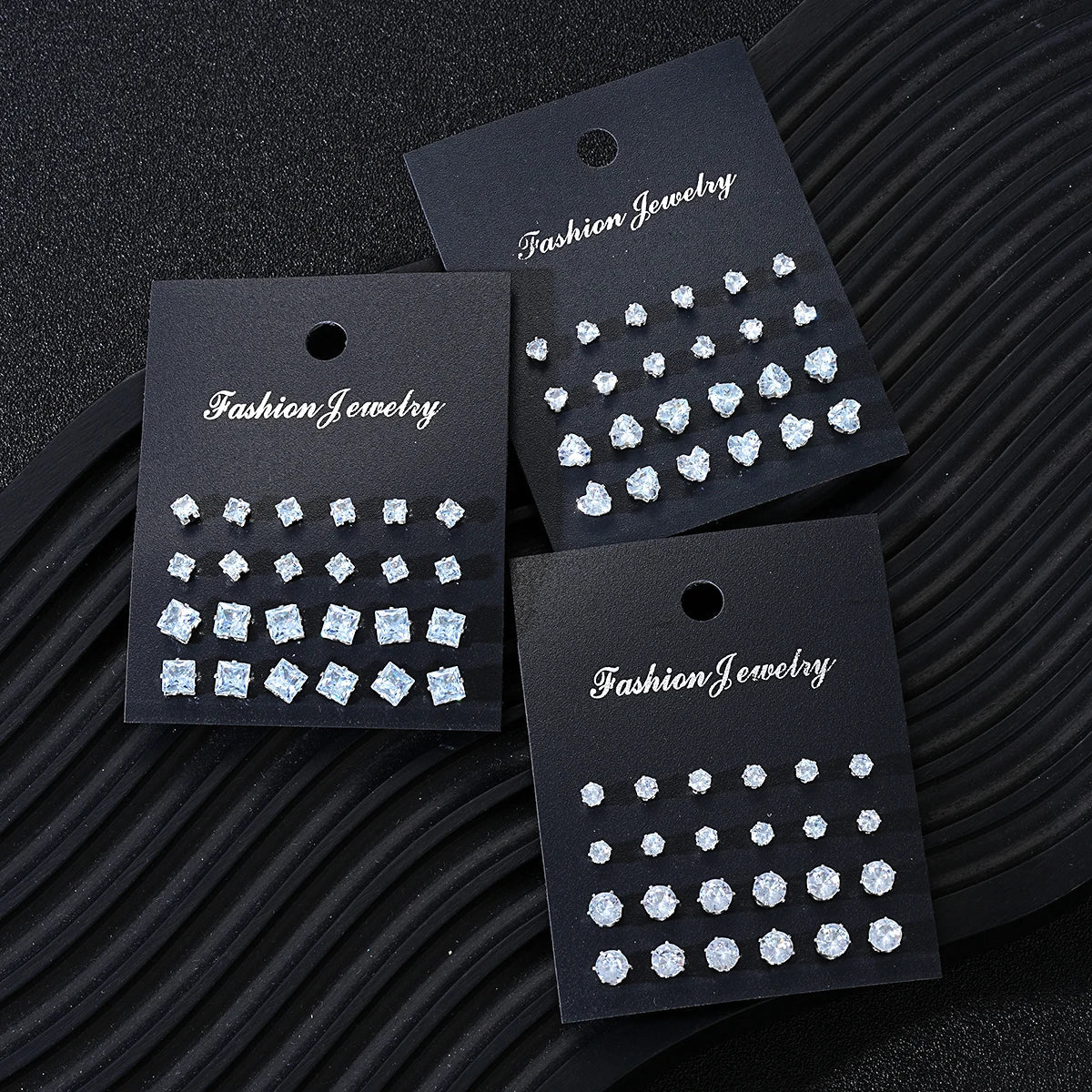 36 Pcs Simple Shiny Rhinestone Stud Earrings Set for Women Fashion Crystal Zircon Pearl Earring New Jewelry Accessories Gifts