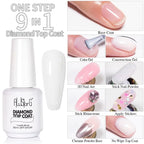 AWStorG15ml 2 IN 1 Crystal Top Coat Transparent Soak Off UV LED Nails Art Manicure Gel Nail Polish Varnishes Primer Function Gel