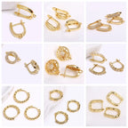 18K Gold Plated Split Rings Connecting Ring Brass Open Jump Rings Accessories For Jewelry DIY Jewelry Material Wholesale