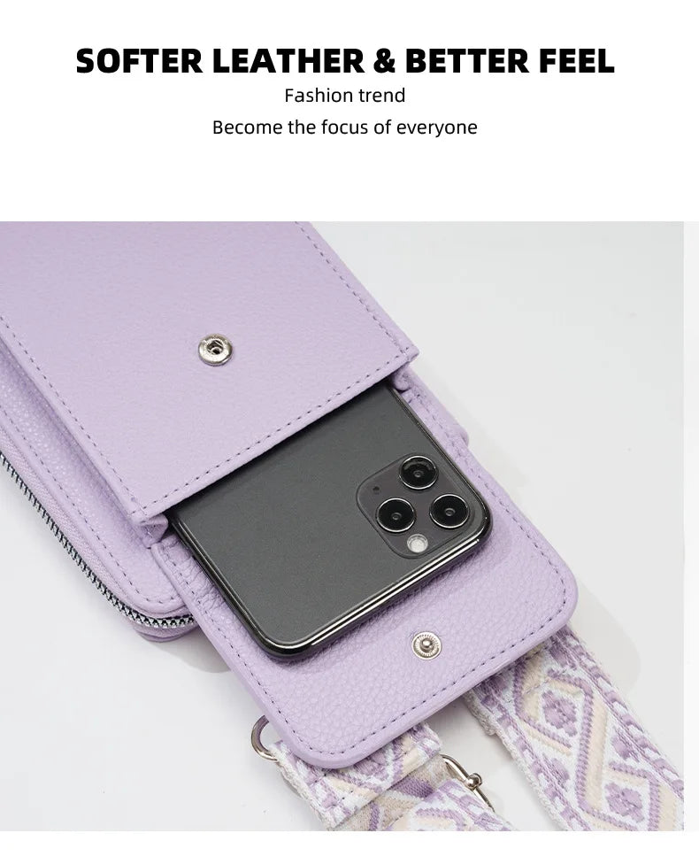 Buylor сумка для телефона PU Leather Cell Phone Bag Fashion Crossbody Bag Luxury Designer Ladies Shoulder Bag With Small Wallets