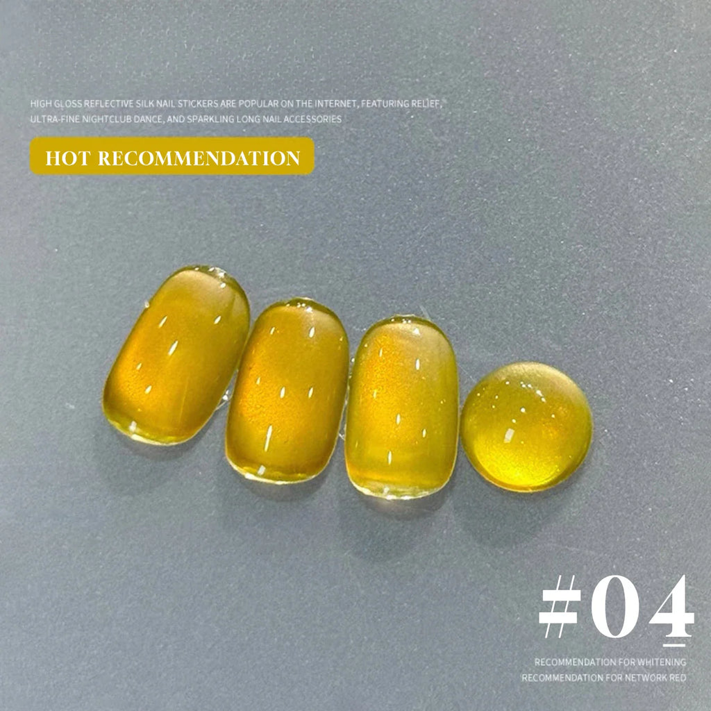 1-3pcs PSK 2025 New Whitening Purple Glass Beads Starry Crystal Nail Art Purple Glass Bead Cat Eye Gel Nail Polish Nail Supplies