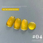 1-3pcs PSK 2025 New Whitening Purple Glass Beads Starry Crystal Nail Art Purple Glass Bead Cat Eye Gel Nail Polish Nail Supplies