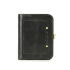 CONTACT'S Genuine Leather Short Wallets for Women Kiss Lock Classic Wallet Metal Frame Coin Purses Card Holder Money Clip Bags