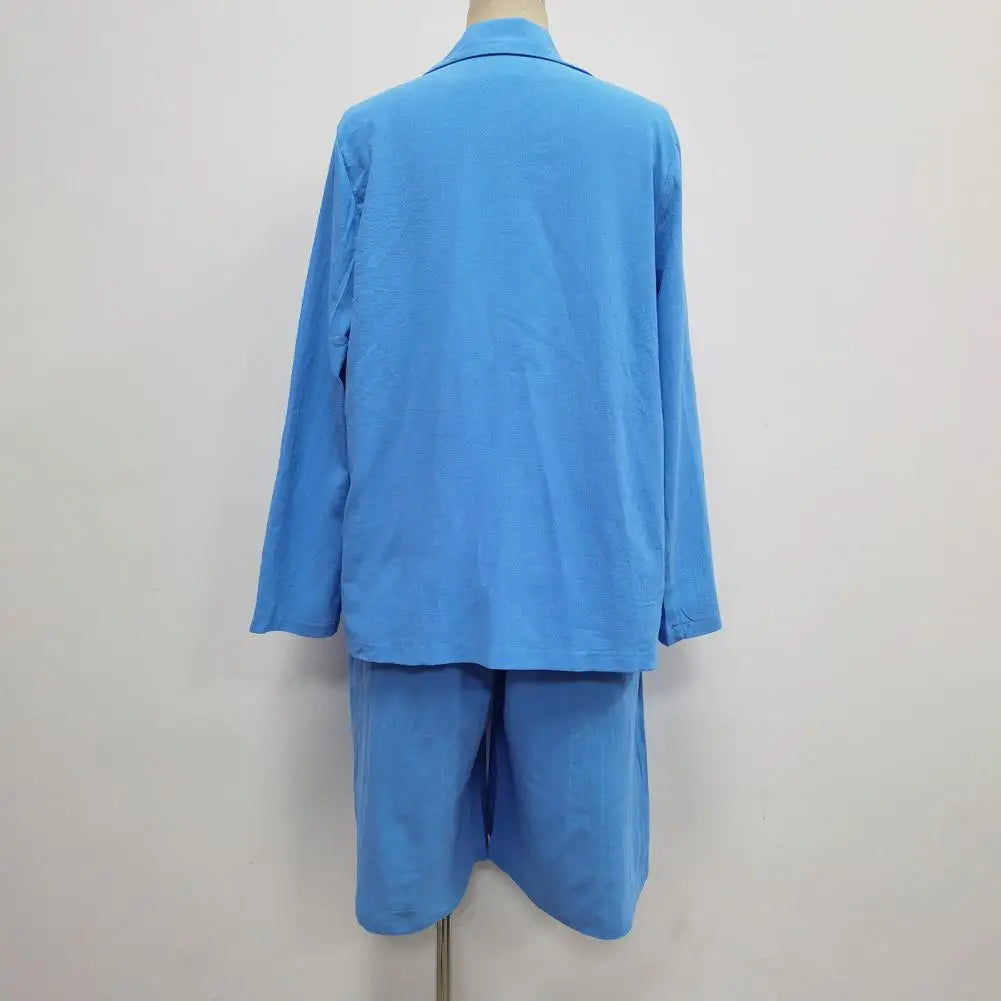 Cotton Linen Temperament Shorts Women s Suit 2 Piece Set Elastic Waist Thin Female Shorts Summer Outfit