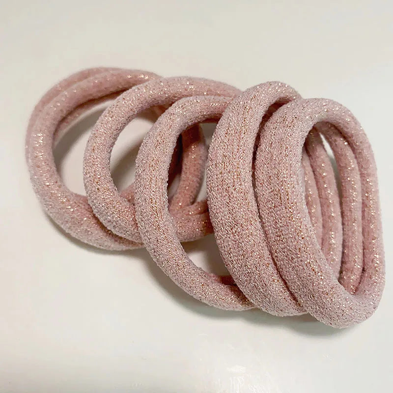 6PCS Women Glitter Hair Scrunchies Girls Elastic Hair Rubber Bands Hair Holder/Gum Hair Accessories Ponytail Hair Holders