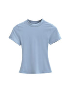 2025 New High Quality Casual T shirt Sexy Slim Short Sleeves Fashion Trend Solid Women Clothing y2k Tops