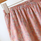 2025 Spring/Summer New Women's Pajama Set 100% Cotton Short Sleeve+Capris Two Piece Set for Large Flower Thin Home Furnishing