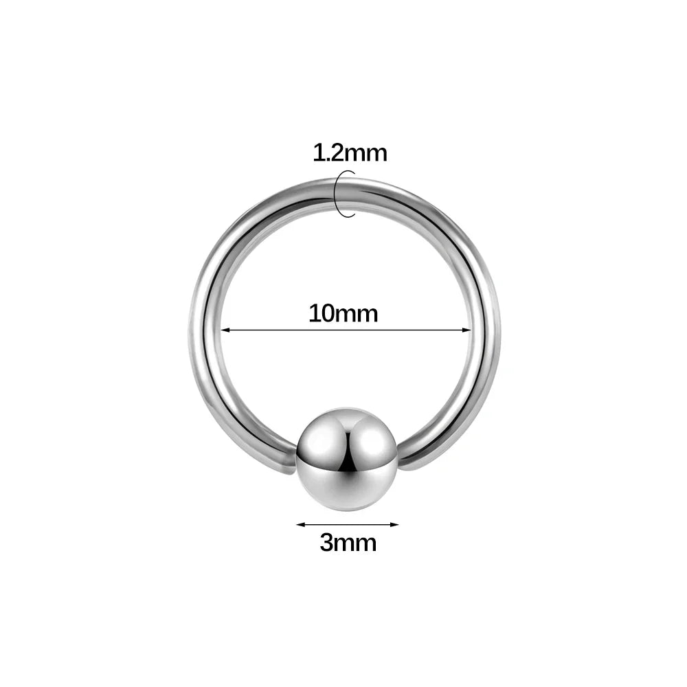 ASTM F136 Titanium PIERC Hinged Segment Hoop Earrings Large size Nose Rings 10G-6G 2.5mm-4mm Seamless Labret Lip Body Piercing