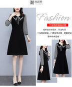 2025 New Spring Autumn Wear Temperament Small Flavor Style Slim Skirt Doll Collar Fashion Dress Women