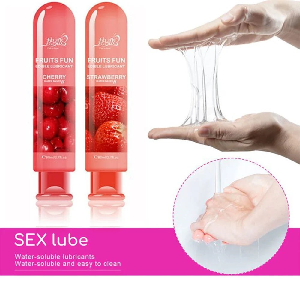200ml Fruit Flavor Sex toy for women men Lubricant Sex Water-based Blueberry Strawberry Peach Sex Oil Vaginal Anal Gel Adults 18