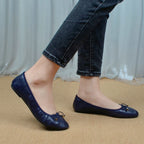 Cosysusy Women's Metallic Ballet Shoes, Casual Soft Sole Flat Shoes, Lightweight & Comfortable Slip On Shoes