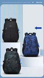 2025 new camouflage backpack for boys High capacity school bag for junior high school students Outdoor travel backpack for men