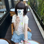 Cute Cartoon Hoodie Rilakkumaed Zip-up Hoodie Teddy Bear Ears Long Sleeve Jacket Fashion Women's Casual Cardigan Cotton Clothing