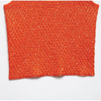 Elegant Sequined Orange Cardigans Women Y2k O-neck Short Sleeve One Button Female Tops 2025 Street Summer Lady Chic Knitwear