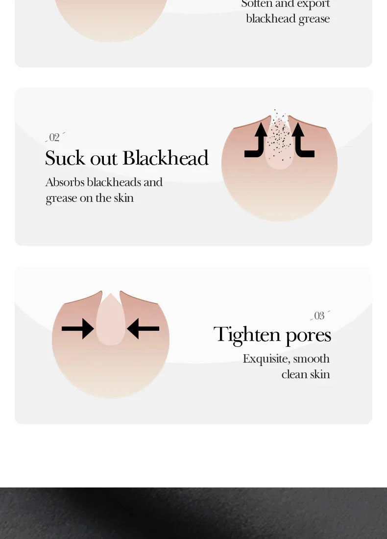 Blackhead Remover Mask Bamboo Charcoal Shrink Pores Acne Black Head Removal Cream Nose Cleansing Black Peel Off Masks Skin Care